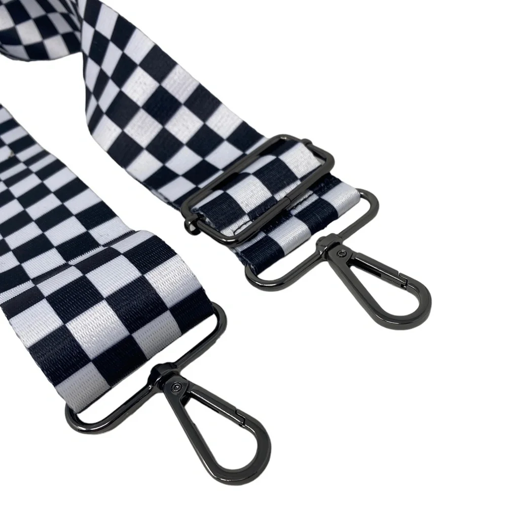 VANS Bag Strap Unisex Checkerboard Black White VN000CE9NOA - Picture 3 of 5